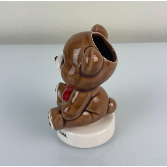 Norcrest Japan 1985 HB699 For A Bear Special Teacher Planter Pencil Holder Gift - Picture 6 of 9